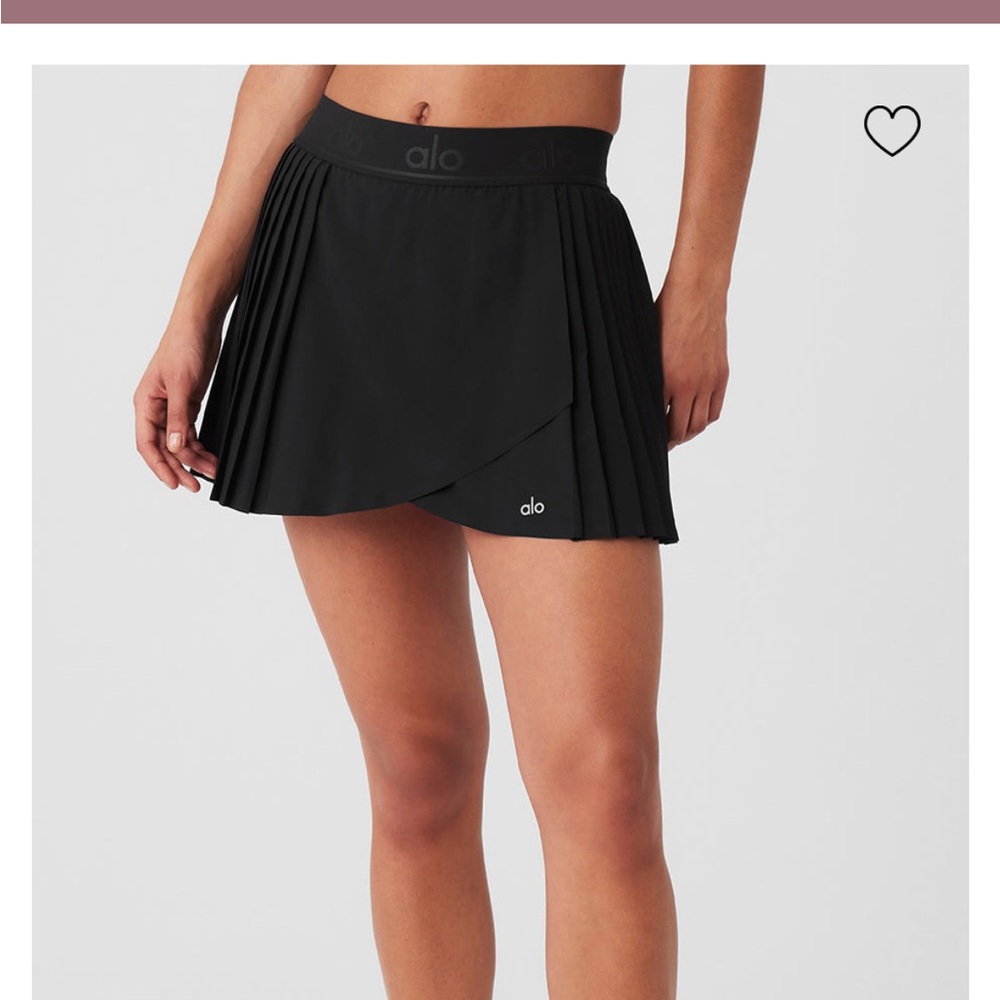 Alo aces black tennis skirt